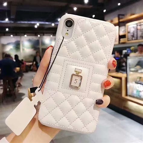 chanel perfume case iphone 8 plus|chanel iphone case with chain.